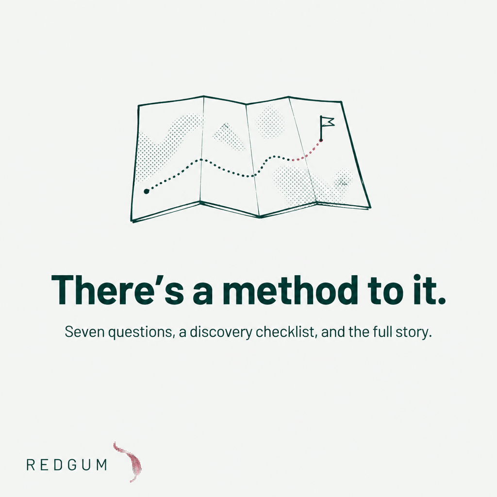 There's a method to it — seven questions, a discovery checklist, and the full story.